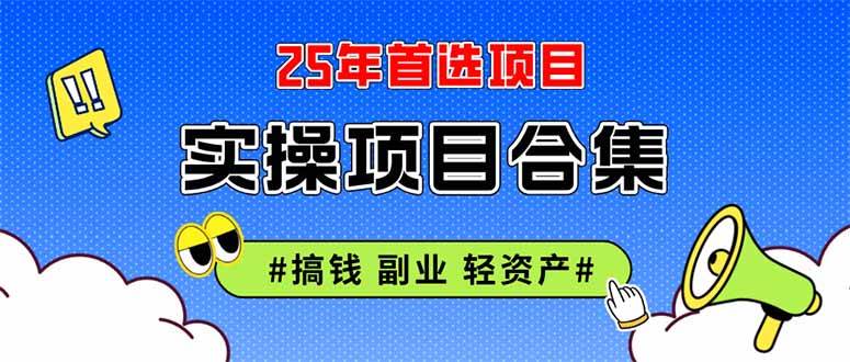 (14767期)2025实操项目合集 挂机类型 直播类型 轻资产创业类型 课程分享各项目介…-轻创社项目网