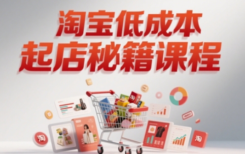 淘宝低成本起店系统课,助你快速起店,实现弯道超车-轻创社项目网