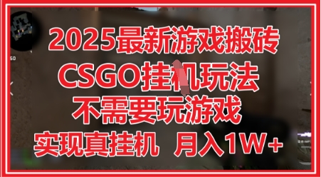 2025最新游戏搬砖,CSGO挂G,不需要玩游戏,实现真挂G,月入1W+【揭秘】-轻创社项目网