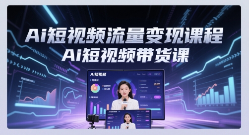 Ai短视频流量变现课程,Ai短视频带货课-轻创社项目网