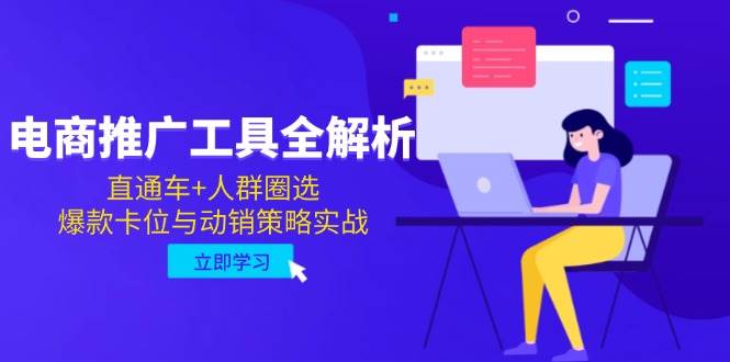 (14869期)电商推广工具全解析,直通车+人群圈选,爆款卡位与动销策略实战-轻创社项目网