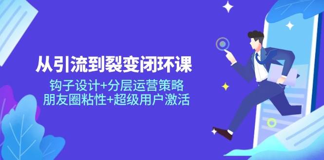 从引流到裂变闭环课:钩子设计+分层运营策略,朋友圈粘性+超级用户激活-轻创社项目网