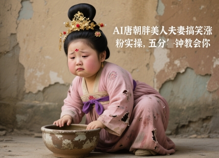 AI唐朝胖美人夫妻搞笑涨粉实操,五分钟教会你-轻创社项目网