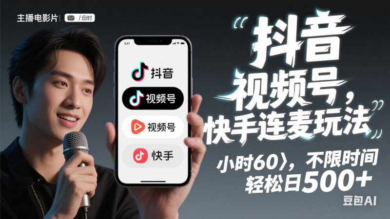 (14899期)抖音,快手,视频号无脑连麦玩法!快速入门,单日稳冲1000+-轻创社项目网