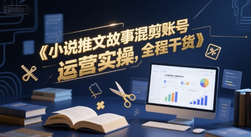 小说推文故事混剪账号运营实操,全程干货-轻创社项目网