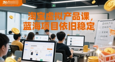 淘宝虚拟产品课,蓝海项目依旧稳定-轻创社项目网
