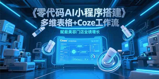 (15239期)零代码AI小程序搭建,多维表格+Coze工作流,赋能美容门店业绩增长-轻创社项目网