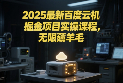 2025最新百度云机掘金项目实操课程单窗口保底5-10元月收益单窗口150+【揭秘】-轻创社项目网