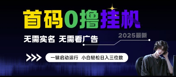 首码0撸挂G项目,无需实名无需看广告 一键启动运行,小白轻松日入三位数【揭秘】-轻创社项目网