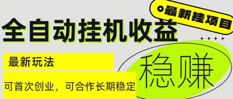 (15031期)6月最新全自动挂机项目日入2000+长期稳定收益-轻创社项目网