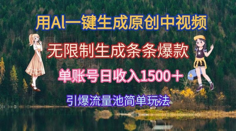 (15210期)用Al一键生成原创中视频,无限制生成条条爆款,单账号日收入1500+引爆…-轻创社项目网