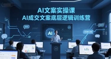AI文案实操课,AI成交文案底层逻辑训练营-轻创社项目网