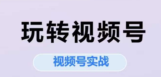 玩转视频号,视频号实战系列课-轻创社项目网