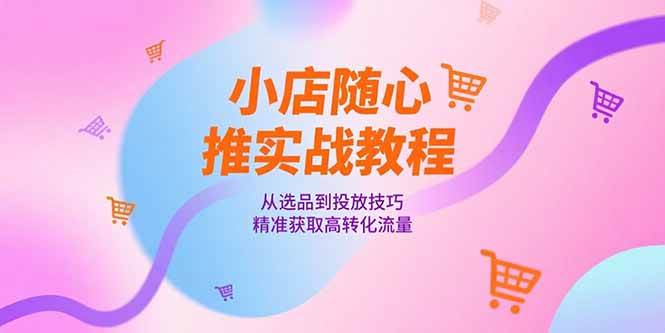 (15205期)小店随心推实战教程,从选品到投放技巧,精准获取高转化流量-轻创社项目网