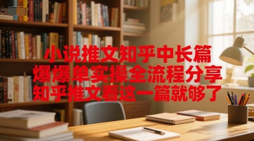 小说推文知乎中长篇爆单实操全流程分享,知乎推文看这一篇就够了-轻创社项目网