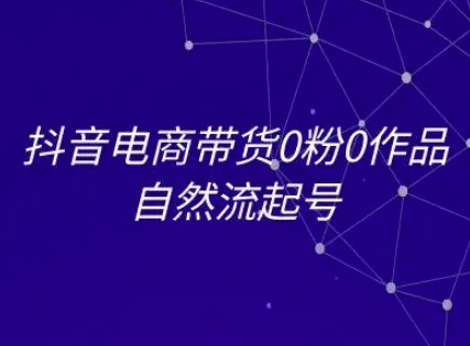 抖音电商带货0粉0作品自然流起号,抖音电商教程-轻创社项目网