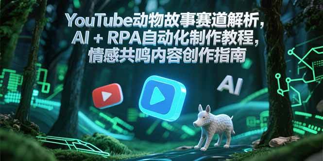 (15174期)YouTube动物故事赛道解析,AI+RPA自动化制作教程,情感共鸣内容创作指南-轻创社项目网