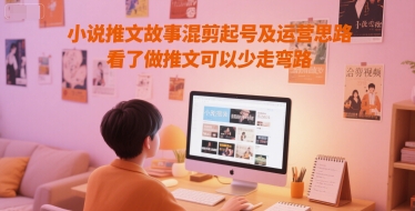 小说推文故事混剪起号及运营思路,看了做推文可以少走弯路-轻创社项目网