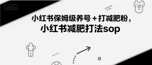 小红书保姆级养号+打减肥粉,小红书减肥打法sop-轻创社项目网