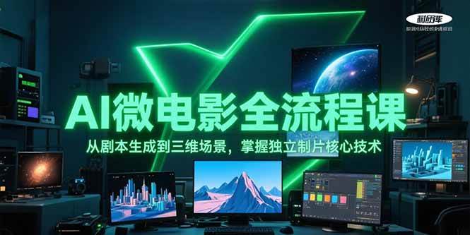 (15195期)AI微电影全流程课,从剧本生成到三维场景,掌握独立制片核心技术-轻创社项目网