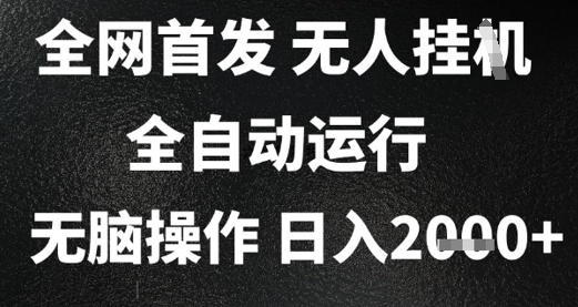 2025首发无人挂G项目,日入2k+,全自动运行,无脑操作,长期稳定 小白可玩【揭秘】-轻创社项目网
