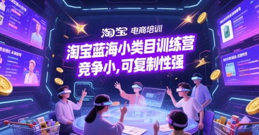 淘宝蓝海小类目训练营, 竞争小,可复制性强-轻创社项目网