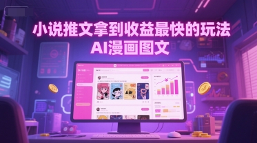 小说推文拿到收益最快的玩法,AI漫画图文-轻创社项目网