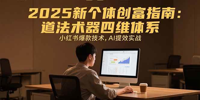 (15477期)2025新个体创富指南:道法术器四维体系,小红书爆款技术,AI提效实战-轻创社项目网