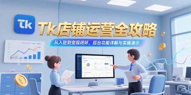 (15345期)Tk店铺运营全攻略,从入驻到变现闭环,后台功能详解与实操演示-轻创社项目网