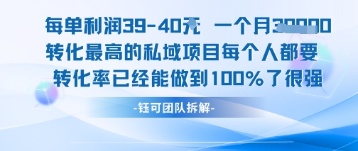 每单利润40一个月7k+转化最高的私域项目,每个人都要的产品转化率已经能做到100%-轻创社项目网