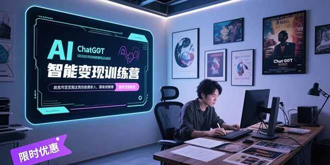 (15389期)AI智能变现训练营,ChatGPT写作变现,电影解说制作,图文带货方法论-轻创社项目网