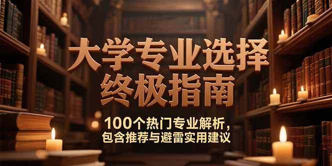 (15261期)付费文:大学专业选择终极指南,100个热门专业解析,包含推荐与避雷实用建议-轻创社项目网