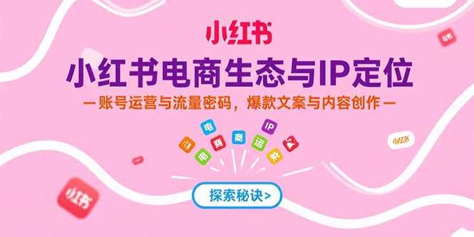 (15350期)小红书电商生态与IP定位,账号运营与流量密码,爆款文案与内容创作-轻创社项目网