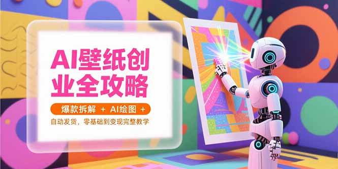 (15312期)AI壁纸创业全攻略,爆款拆解+AI绘图+自动发货,零基础到变现完整教学-轻创社项目网