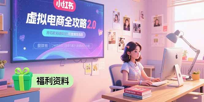 (15387期)虚拟电商全攻略2.0,开店选品实操流程,账号定位、货源发布、笔记发布技巧-轻创社项目网