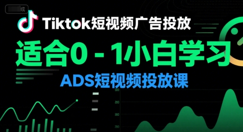 Tiktok短视频广告投放,适合0-1小白学习ADS短视频投放课-轻创社项目网