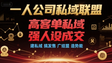 一人公司私域联盟,高客单私域,强人设成交,建私域 搞发售 广结盟 造势能-轻创社项目网