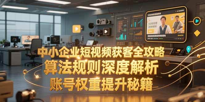 (15326期)中小企业短视频获客全攻略,算法规则深度解析,账号权重提升秘籍-轻创社项目网