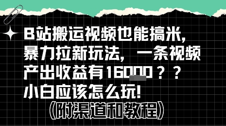 b站掘金计划?搬运视频也能挣拉新的收益,小白应该怎么玩!-轻创社项目网
