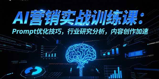 (15465期)AI营销实战训练课:Prompt优化技巧,行业研究分析,内容创作加速-轻创社项目网