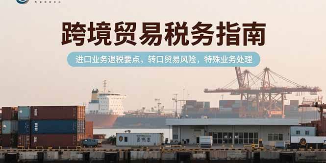 (15381期)跨境贸易税务指南,进口业务退税要点,转口贸易风险,特殊业务处理-轻创社项目网