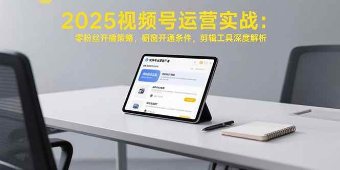 (15505期)2025视频号运营实战:零粉丝开播策略,橱窗开通条件,剪辑工具深度解析-轻创社项目网