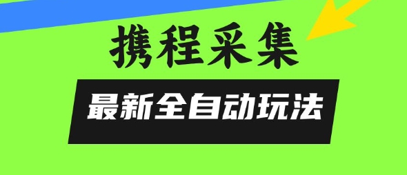 携程信息采集全自动玩法,0风控,无脑开干【揭秘】-轻创社项目网