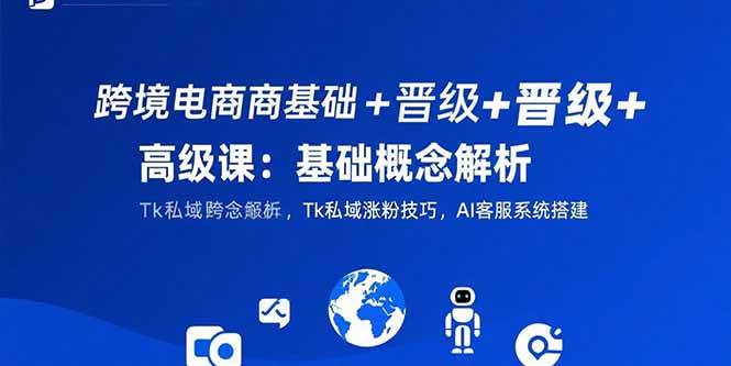 (15496期)跨境电商基础+晋级+高级课:基础概念解析,Tk私域涨粉技巧,AI客服系统搭建-轻创社项目网
