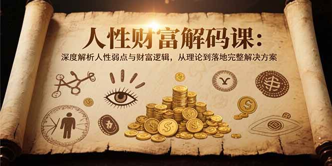 (15434期)人性财富解码课6.0:深度解析人性弱点与财富逻辑,理论到落地完整解决方案-轻创社项目网