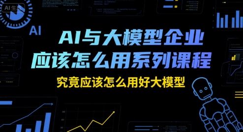 AI与大模型企业应该怎么用系列课程,究竟应该怎么用好大模型-轻创社项目网