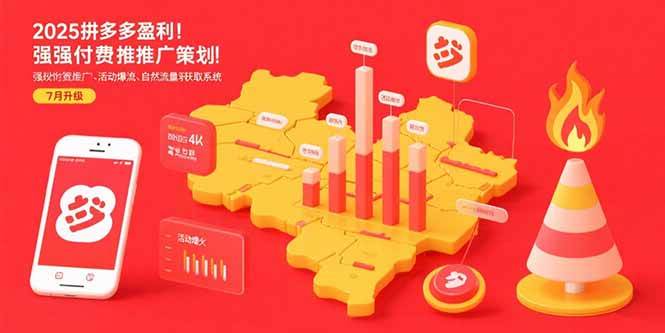 (15509期)2025拼多多盈利地图:强付费推广策略/活动爆流/自然流量获取系统(7月更新)-轻创社项目网