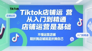 Tiktok店铺运营从入门到精通,店铺运营是基础,不懂运营店铺,瞎折腾店铺就是折腾自己-轻创社项目网