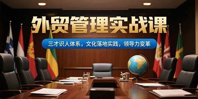 (15380期)外贸管理实战课,三才识人体系,文化落地实践,领导力变革-轻创社项目网