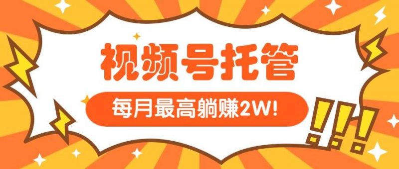 (15331期)【视频号托管 】我提供视频,你每天5分钟复制发布,最高月入1W-轻创社项目网